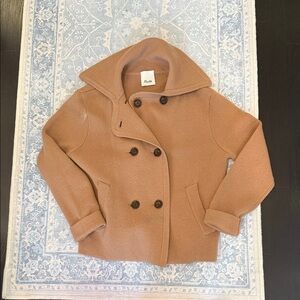 Allude Double-Breasted Wool sweater in Camel cashmere